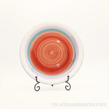 Unregelmäßige geformte Platte Porzellan-Seite-Version Glasur-Abendessen